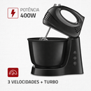 Batedeira Planetária Megaeletro 750w Preta Experience Com Tigela 5l (EKM30)