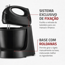 Batedeira Planetária Megaeletro 750w Preta Experience Com Tigela 5l (EKM30)